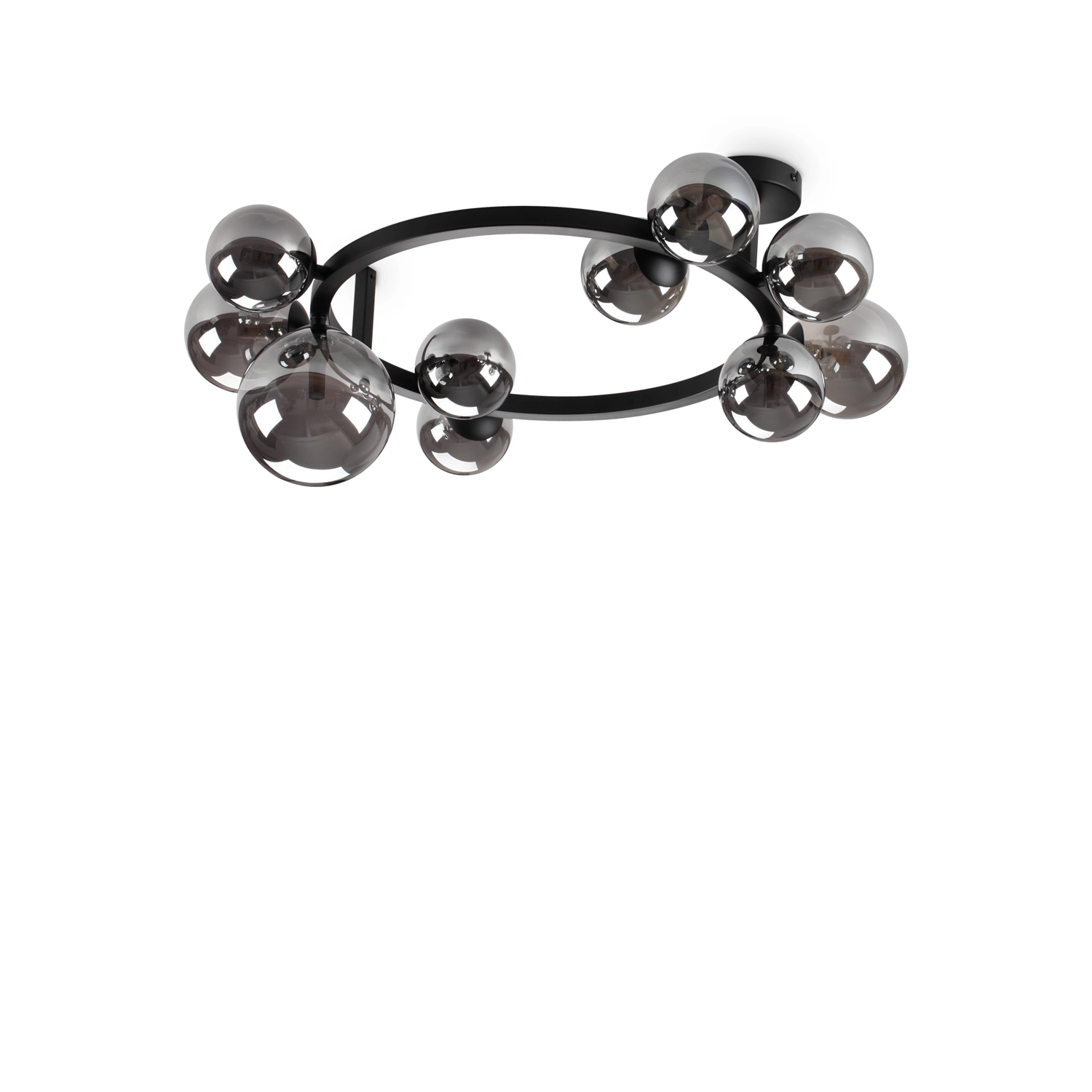Plafoniera Contemporanea Perlage Metallo Nero 10 Luci G9 15W 3000K Ip20 309286