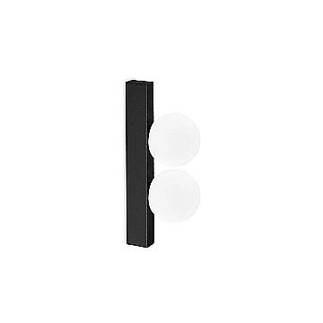 Applique Da Parete Contemporanea Ping Pong Metallo Nero Led 6W 3000K Ip20