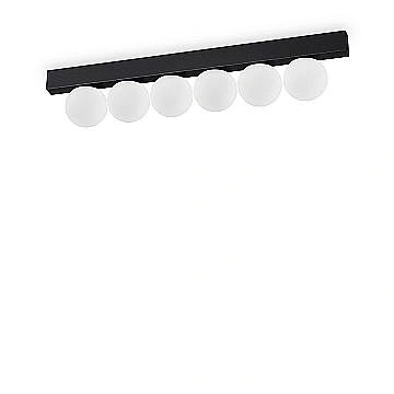 Plafoniera Contemporanea Ping Pong Metallo Nero Led Integrato 18W 3000K Ip20