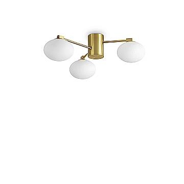 Plafoniera Contemporanea Hermes Metallo Ottone 3 Luci G9 28W 3000K Ip20