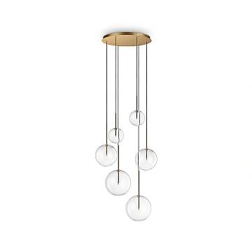 Lampadario A Sospensione Moderno Equinoxe Metallo Ottone 6 Luci G4 2W Ip20 Lampadario A Sospensione Moderno Equinoxe Metallo Ottone 6 Luci G4 2W Ip20