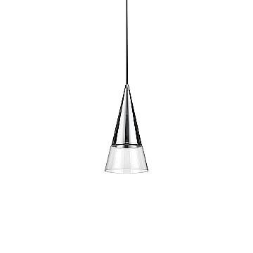 Ideal Lux Sospensione moderna Cono 1 luce GU10 cromo vetro metallo Ideal Lux Sospensione moderna Cono 1 luce GU10 cromo vetro metallo
