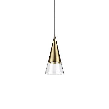 Ideal Lux Sospensione moderna Cono 1 luce GU10 ottone vetro metallo Ideal Lux Sospensione moderna Cono 1 luce GU10 ottone vetro metallo