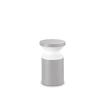Piantana Da Terra Contemporanea Torre Alluminio Grigio 1 Luce E27 15W Ip44