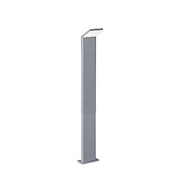 Piantana Contemporaneo Style Alluminio Grigio Led 9W 3000K Ip54