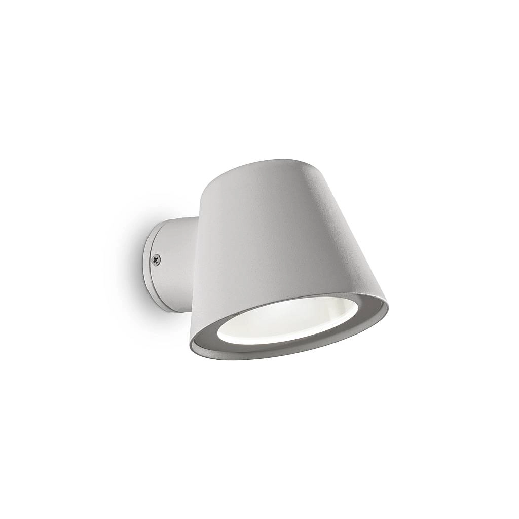 Applique Da Parete Contemporaneo Gas Alluminio Grigio 1 Luce Gu10 28W Ip43