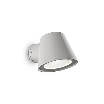 Applique Da Parete Contemporaneo Gas Alluminio Grigio 1 Luce Gu10 28W Ip43