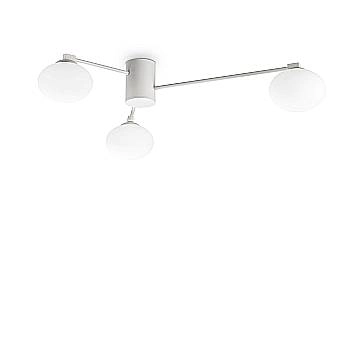 Plafoniera Moderna Hermes Metallo Bianco 3 Luci G9 28W 3000K Ip20