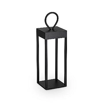 Ideal Lux Lampada da tavolo Enya 1 luce LED integrato IP54 nero alluminio