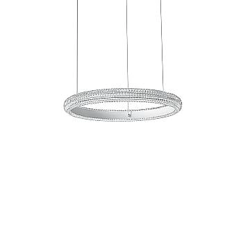 Ideal Lux Sospensione moderna Miracle 1 luce LED integrato bianco alluminio