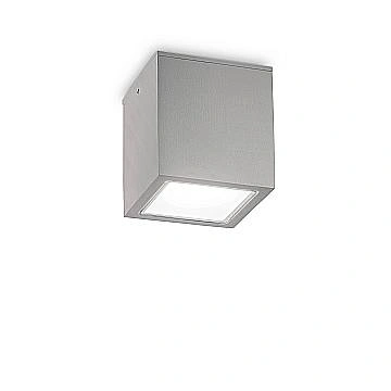 Plafoniera Contemporanea Techo Alluminio Grigio 1 Luce Gu10 20W Ip54