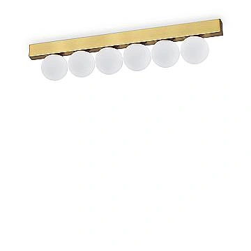 Plafoniera Contemporanea Ping Pong Metallo Ottone Led Integrato 18W 3000K Ip20