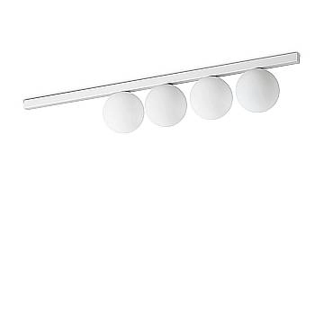 Plafoniera Contemporaneo Binomio Metallo Bianco 4 Luci G9 4W 3000K Ip20