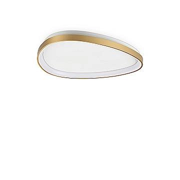 Plafoniera Contemporanea Gemini Metallo Ottone Led Integrato 27W 3000K Ip20