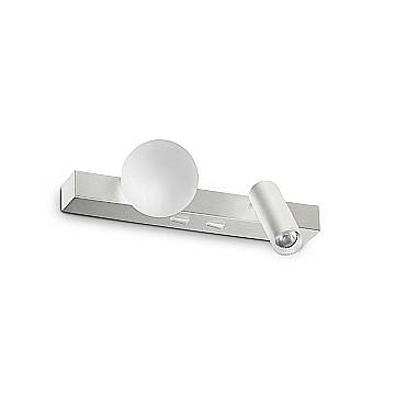 Ideal Lux applique moderna Binomio 2 luci LED integrato bianco acrilico satinato
