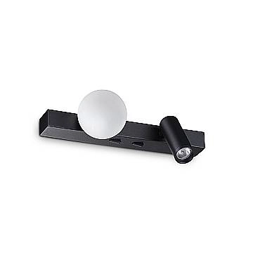 Ideal Lux applique moderna Binomio 2 luci LED integrato nero acrilico satinato