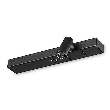Ideal Lux Applique moderna Bonne 2 luci LED integrato nero metallo Ideal Lux Applique moderna Bonne 2 luci LED integrato nero metallo