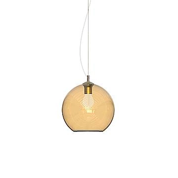 Ideal Lux Sospensione Moderna NEMO 1 luce E27 Ambra Metallo Vetro