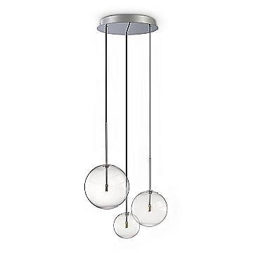 Ideal Lux Sospensione Moderna Equinoxe 3 luci G4 Cromo Metallo Vetro