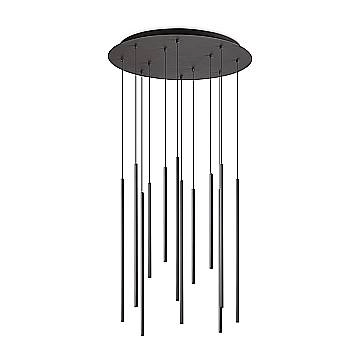 Ideal Lux Lampada A Sospensione Look 12 Luci LED integrato nero metallo