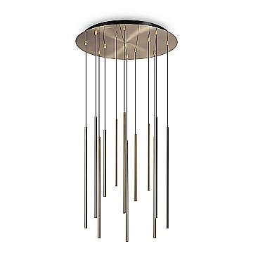 Ideal Lux Lampada da terra moderna Look 12 luci LED integrato ottone metallo