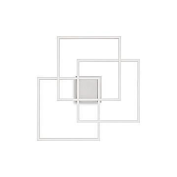 Ideal Lux Plafoniera moderna Frame 1 luce LED integrato bianco metallo