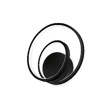Ideal Lux Lampada da parete moderna OZ 1 luce LED integrato nero metallo