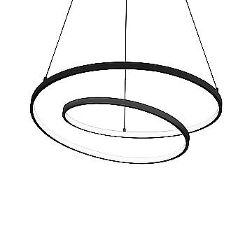 Ideal Lux Sospensione OZ 1 luce LED integrato nero metallo Ideal Lux Sospensione OZ 1 luce LED integrato nero metallo