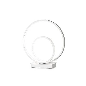 Ideal Lux Lampada da tavolo moderna OZ 1 luce LED integrato bianco metallo Ideal Lux Lampada da tavolo moderna OZ 1 luce LED integrato bianco metallo