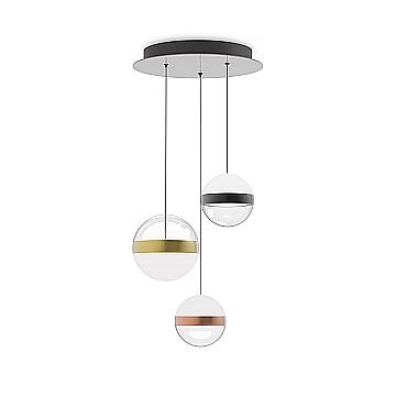 Ideal Lux Lampadario moderno Galaxy 3 luci LED integrato bianco materie plastiche metallo Ideal Lux Lampadario moderno Galaxy 3 luci LED integrato bianco materie plastiche metallo