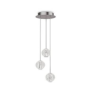 Ideal Lux Lampadario moderno Diamond 5 luci LED integrato trasparente alluminio Ideal Lux Lampadario moderno Diamond 5 luci LED integrato trasparente alluminio