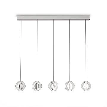 Ideal Lux Sospensione moderna Diamond 3 luci LED integrato trasparente alluminio Ideal Lux Sospensione moderna Diamond 3 luci LED integrato trasparente alluminio