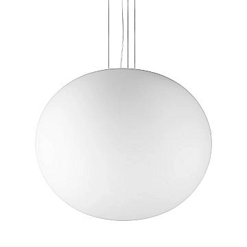 Ideal Lux Sospensione Cotton 1 luce E27 bianca alluminio vetro