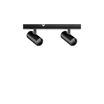 Ideal Lux Faretto Stick 2 luci LED integrato nero metallo