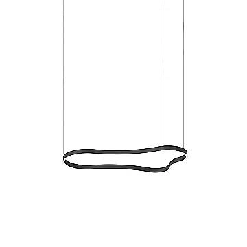 Ideal Lux Sospensione Waves-2 1 luce LED integrato nero alluminio