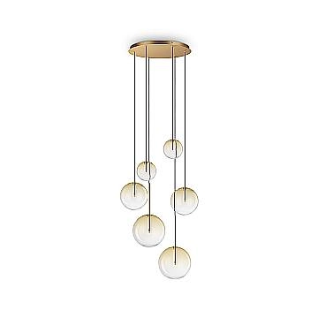 Ideal Lux Lampadario moderno Equinoxe 6 luci G4 cromo metallo vetro