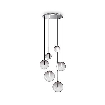 Ideal Lux Sospensione moderna Equinoxe 6 luci G4 cromo metallo vetro