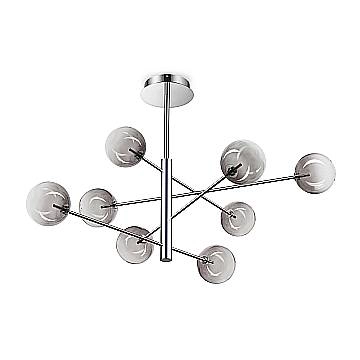 Ideal Lux Lampadario Sospensione Equinoxe 8 luci G4 cromo metallo vetro