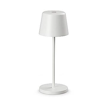 Ideal Lux Lampada da tavolo moderna Cute 1 luce LED integrato IP65 bianco acrilico