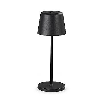 Ideal Lux Lampada da tavolo moderna Cute 1 luce LED integrato IP65 nero acrilico