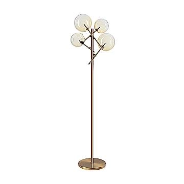Ideal Lux Lampada da terra moderna Equinoxe 4 luci G4 cromo metallo vetro