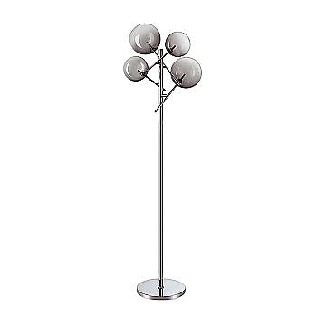 Ideal Lux Lampada da terra moderna Equinoxe 4 luci G4 cromo metallo vetro