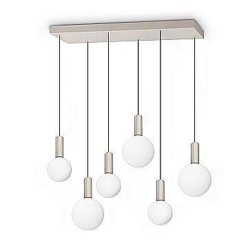 Ideal Lux Sospensione Odeon 6 luci LED integrato bianco metallo Ideal Lux Sospensione Odeon 6 luci LED integrato bianco metallo