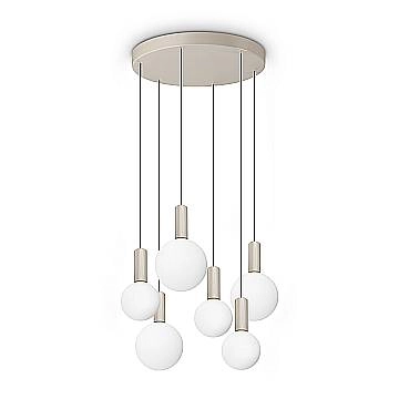 Ideal Lux Sospensione Odeon 6 luci LED integrato bianco metallo