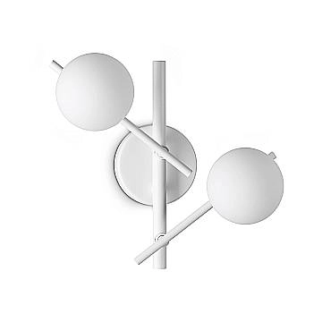 Ideal Lux Applique moderna Atlas 2 luci G9 bianca metallo vetro