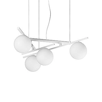 Ideal Lux Lampadario moderno Atlas 4 luci G9 bianco metallo vetro Ideal Lux Lampadario moderno Atlas 4 luci G9 bianco metallo vetro