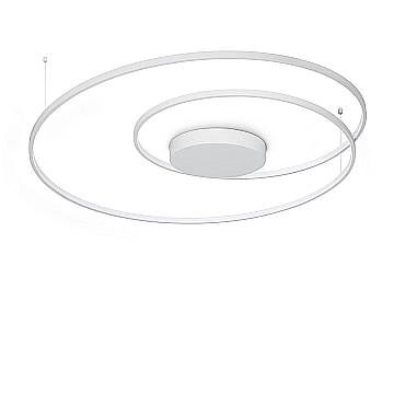 Ideal Lux Plafoniera moderna OZ 1 luce LED integrato bianco metallo Ideal Lux Plafoniera moderna OZ 1 luce LED integrato bianco metallo