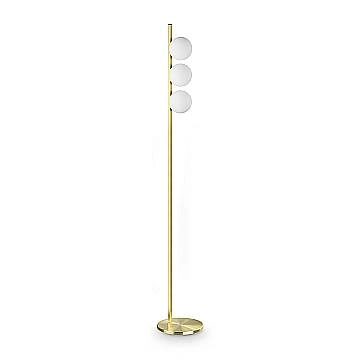 Ideal Lux Lampada da terra moderna Binomio 3 luci G9 ottone metallo vetro