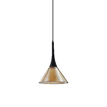 Ideal Lux Sospensione Cocktail 1 luce LED integrato ambra metallo vetro Ideal Lux Sospensione Cocktail 1 luce LED integrato ambra metallo vetro