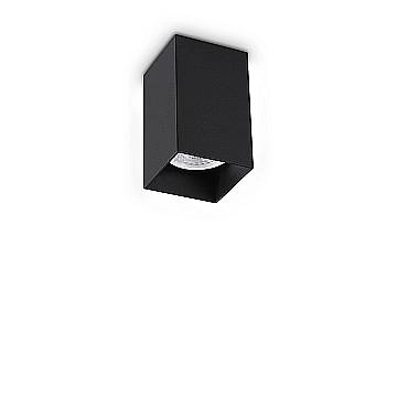 Ideal Lux Plafoniera moderna Look 1 luce GU10 nero alluminio vetro